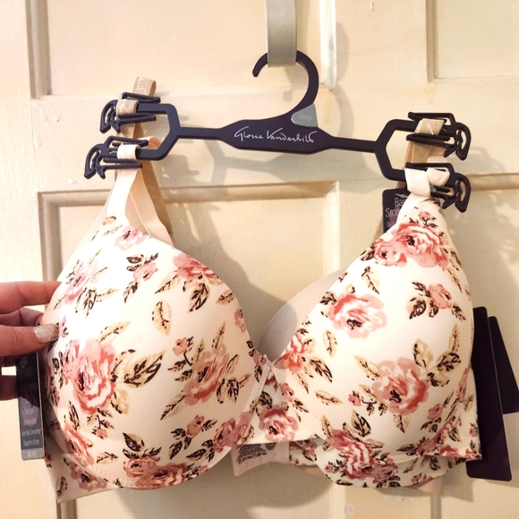NWT Gloria Vanderbilt 2 pack floral bra set 38D - Picture 1 of 8